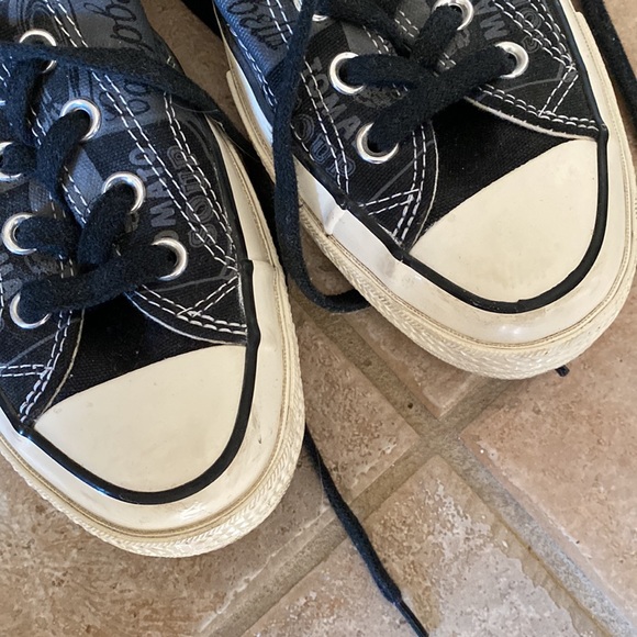 CONVERSE SPECIAL EDITION ANDY WARHOL CAMPBELL SOUP CAN LABELS BLACK SZ UK 7 US 9 - Picture 2 of 8